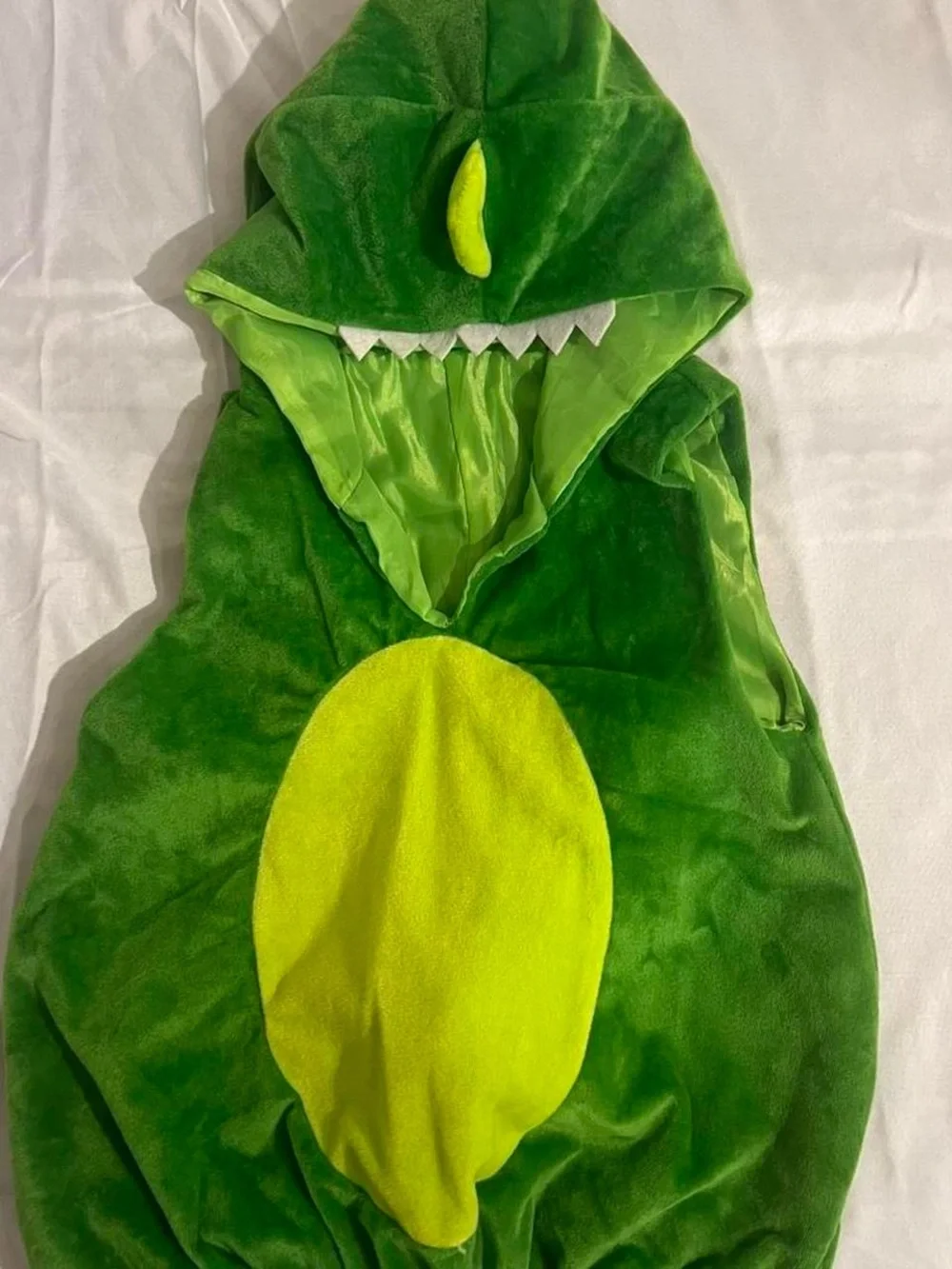 Green Dinosaur Hooded Kids Costume - Plush Dino Outfit